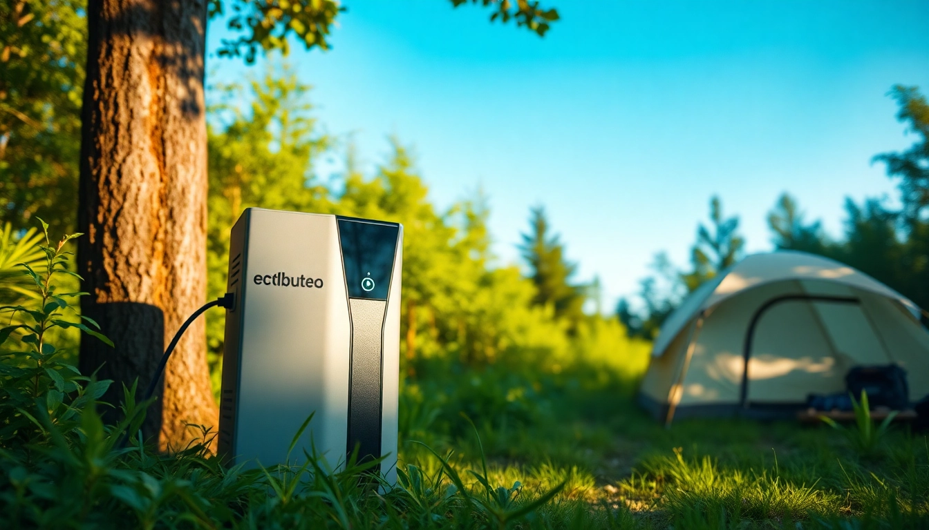 EcoFlow power station in a scenic outdoor setting, showcasing its innovative design and functionality.
