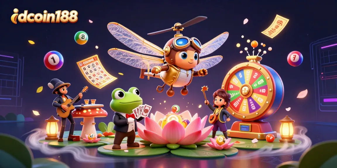 Engage with idcoin188 as a dragonfly pilot and frog croupier bring the casino to life!