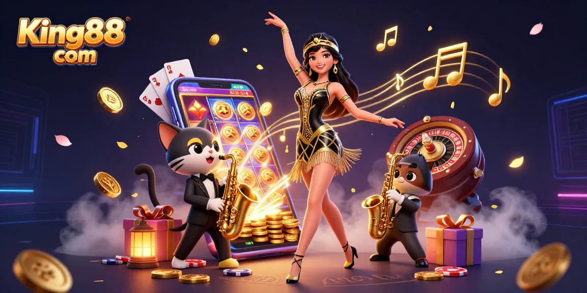 Experience thrilling wins at King88 com with engaging casino games and colorful elements.