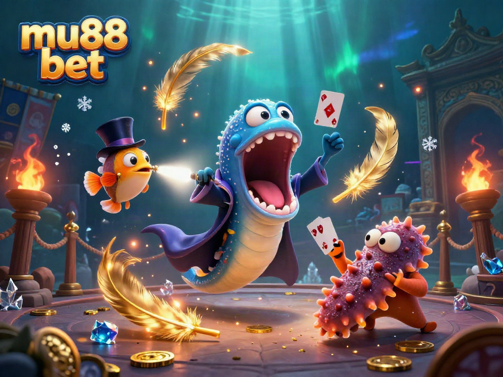 Experience the thrill of mu88 bet with a vibrant underwater casino magic act featuring unique sea creatures.