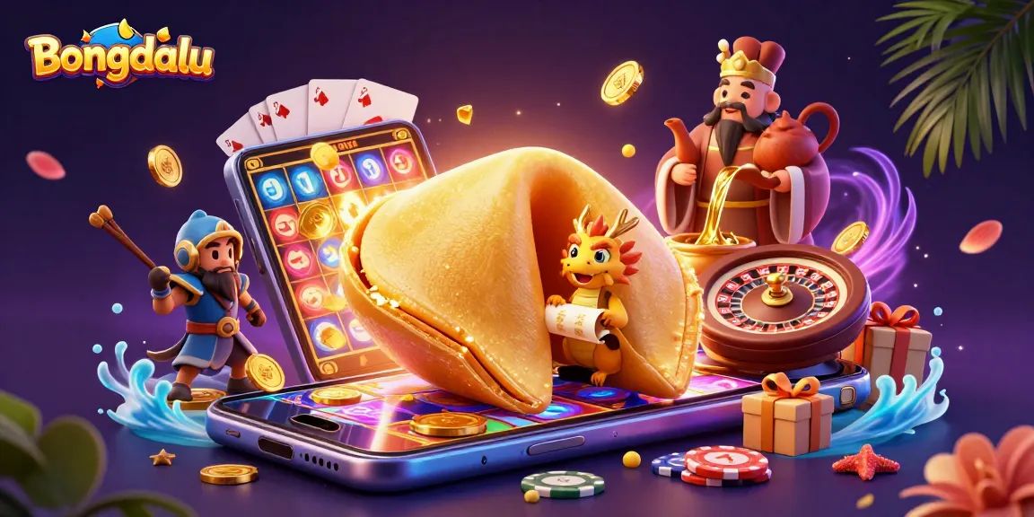 Bongdalu celebrates gaming victories with a vibrant, dynamic casino scene featuring lively characters and exciting game elements.