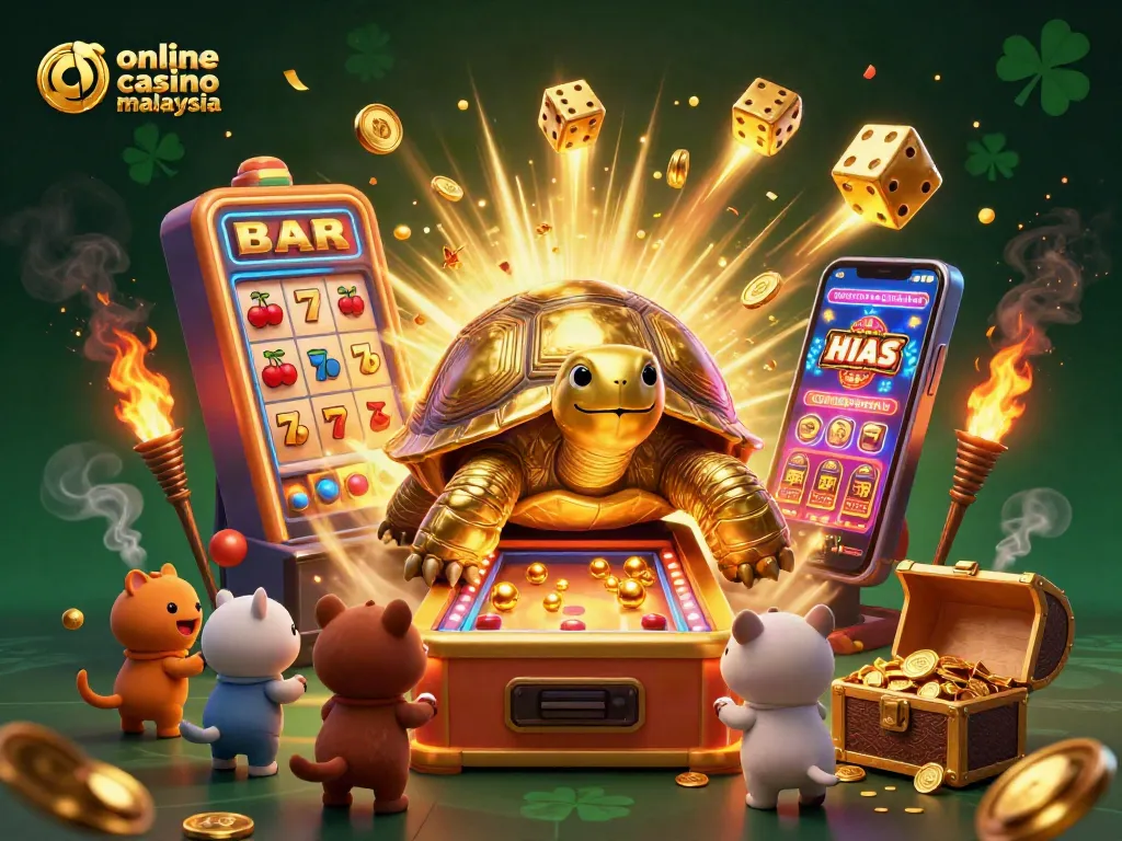 Experience the excitement of online casino malaysia with animated characters and vibrant gaming elements bursting with energy.