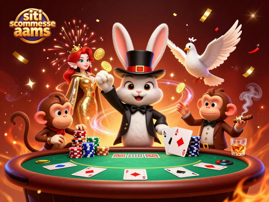 Scommettere nei migliori siti scommesse AAMS con un'immagine di un coniglio mago che tira monete d'oro.