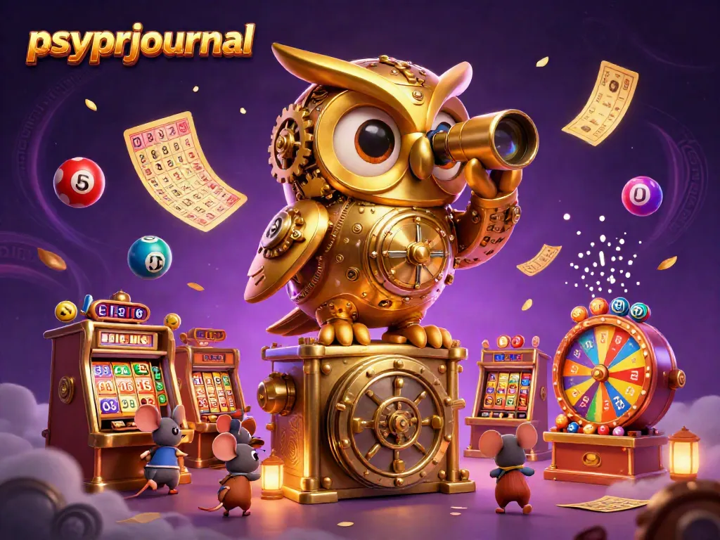 Tikus angin berjudi di mesin slot sambil menjadi penghibur di psyprjournal dengan dadu berwarna-warni.
