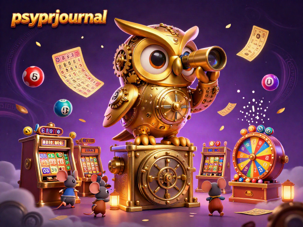 Tikus angin berjudi di mesin slot sambil menjadi penghibur di psyprjournal dengan dadu berwarna-warni.