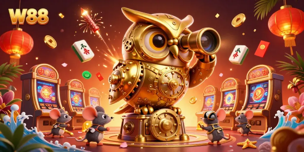 Experience thrilling adventures at W88 casino with enchanting characters and vibrant scenes.