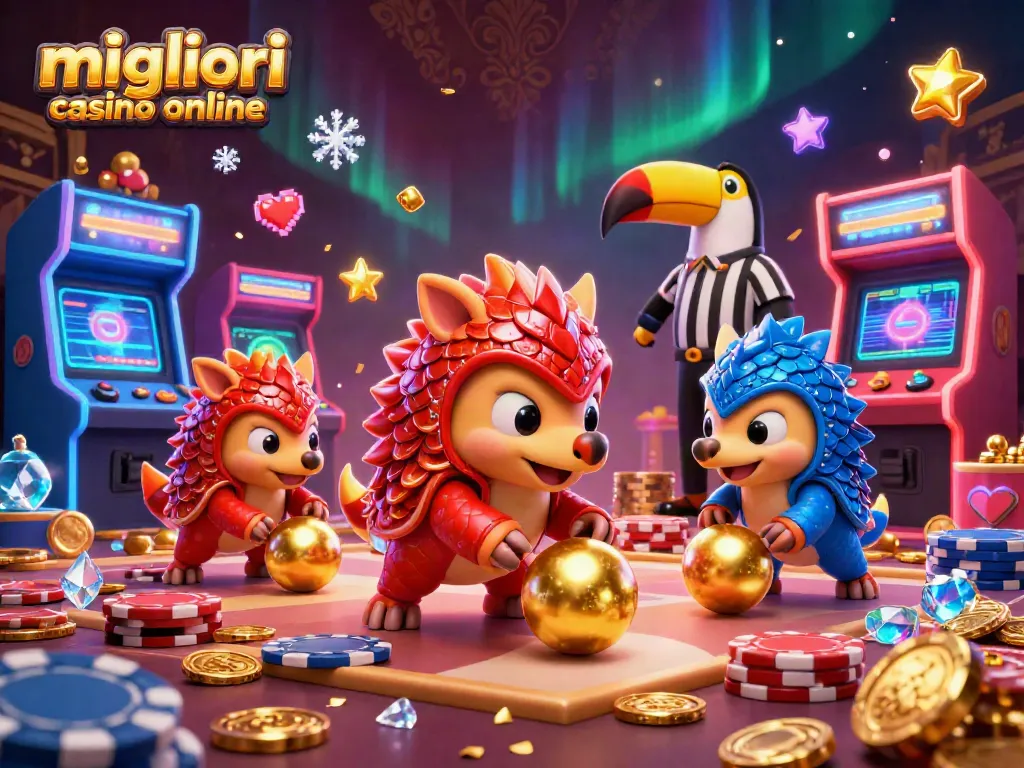 Scopri i migliori casino online mentre i pangolini competitivi si sfidano in un casinò vivace.