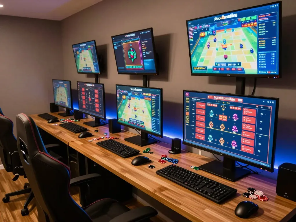 Player engaged in strategic online gameplay at xocdiaonline, showcasing detailed betting interface and modern gaming setup.