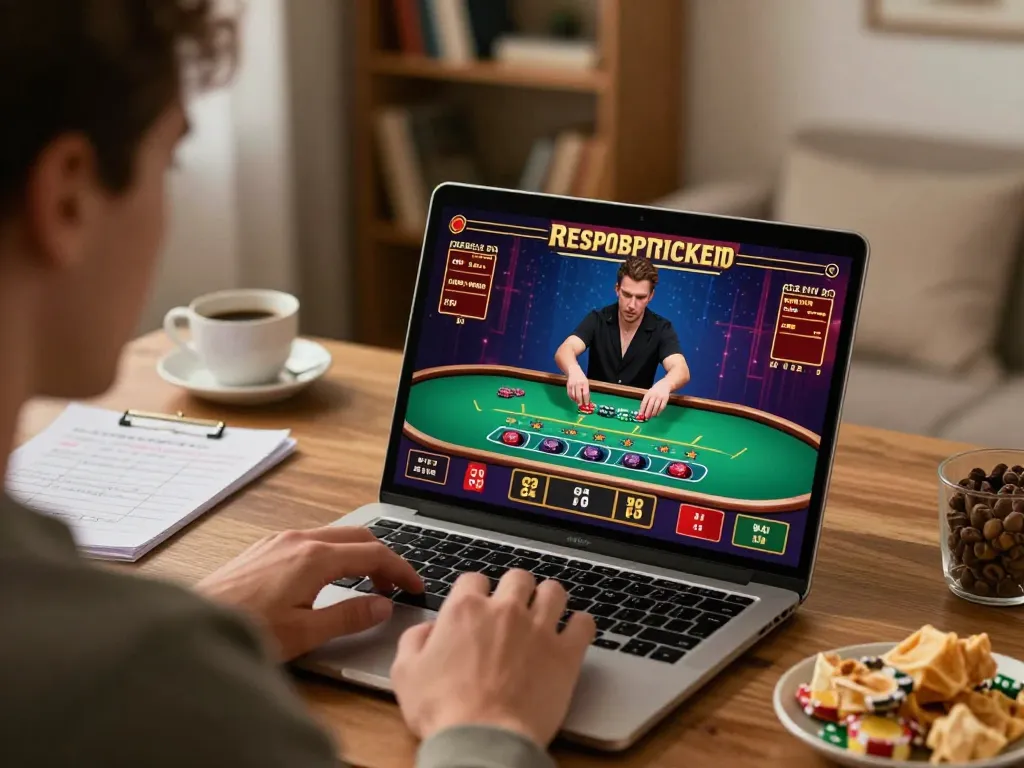 Engaged player reviews blackjack strategies on lu88.com while enjoying a cozy home gaming experience.