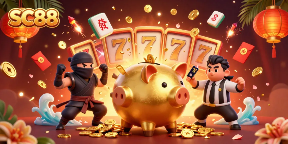 Experience SC88's thrilling gameplay with a lively casino scene featuring unique characters.