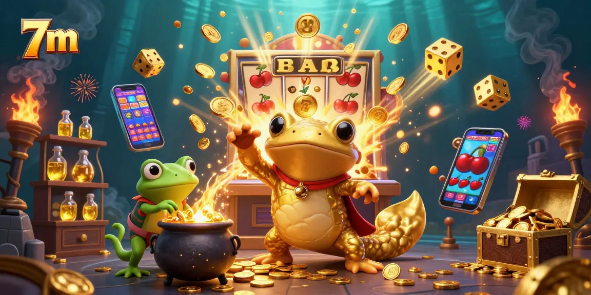 Watch the 7m alchemist transform base metals into gold coins alongside fun gambling elements.