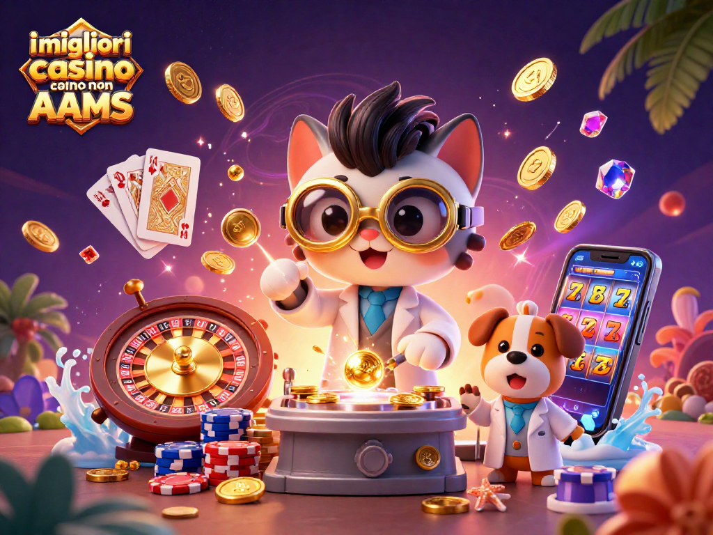 Scopri i migliori casino non AAMS con l'eccentrico gatto scienziato in un mondo di giochi e vincite.