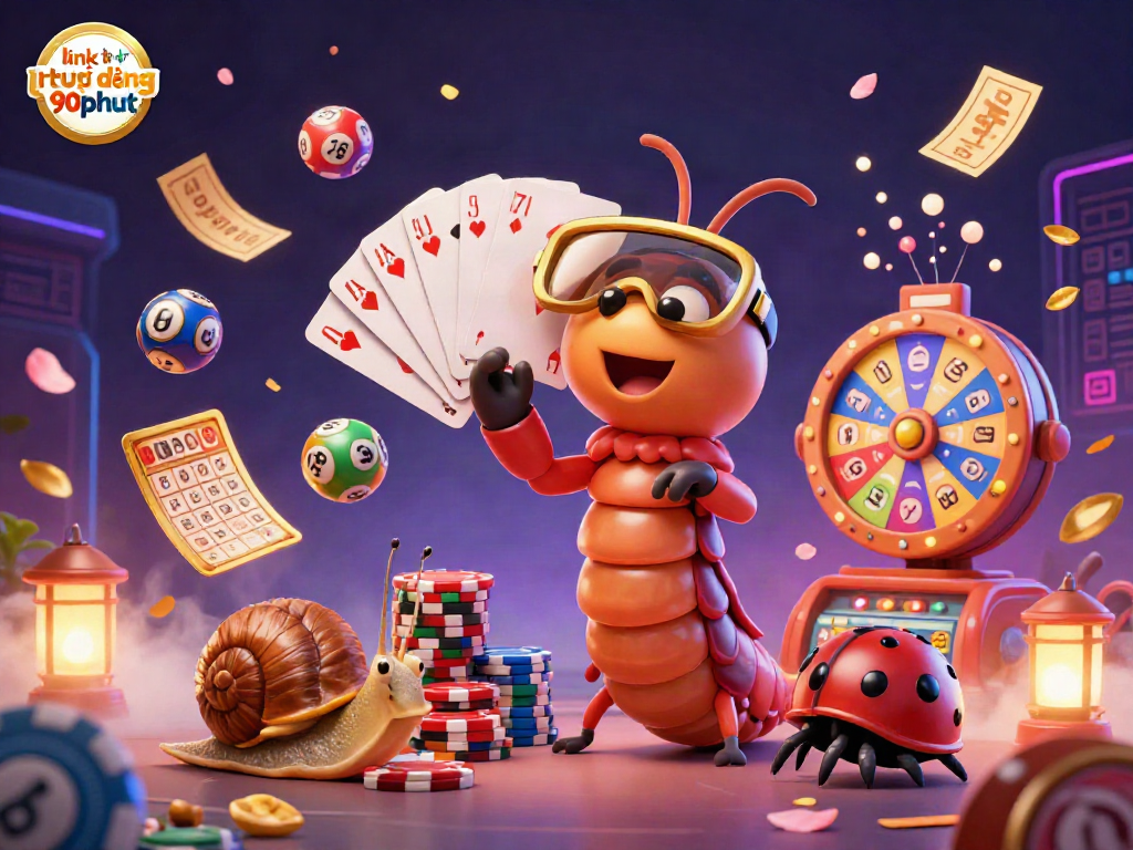 Experience the excitement of "link trực tiếp 90phut" with vibrant celebrations in this lively gambling scene.