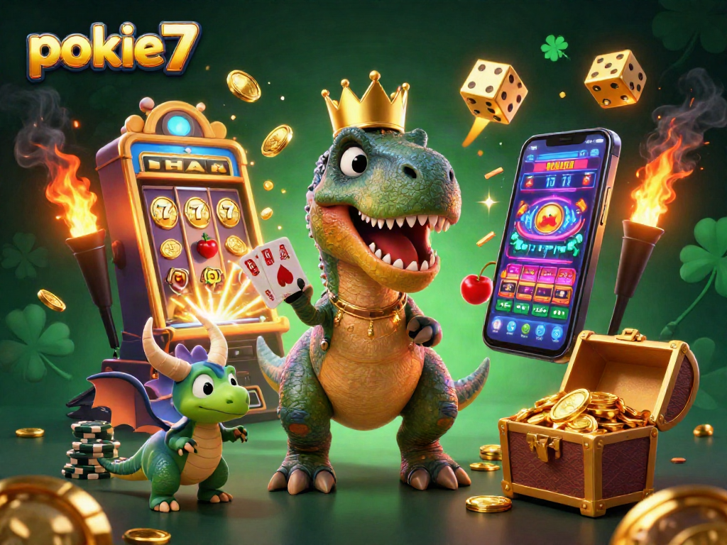 Engage with the exciting pokie7 casino scene featuring friendly dinosaurs, slots, and jackpots.