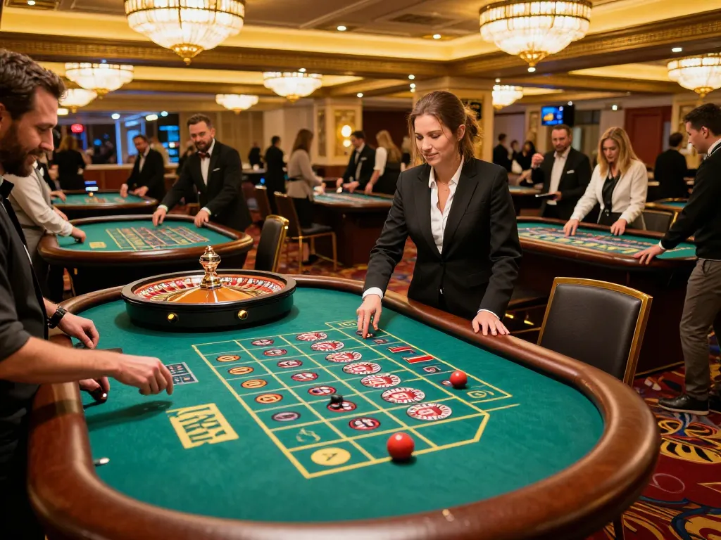 Players at TT88 casino excitedly placing bets on roulette, showcasing the thrilling atmosphere of gambling.