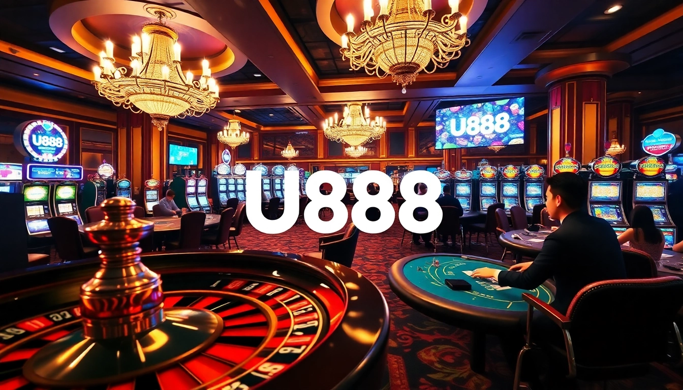 Players engaging in exciting casino games at U888, experiencing high-stakes gambling.