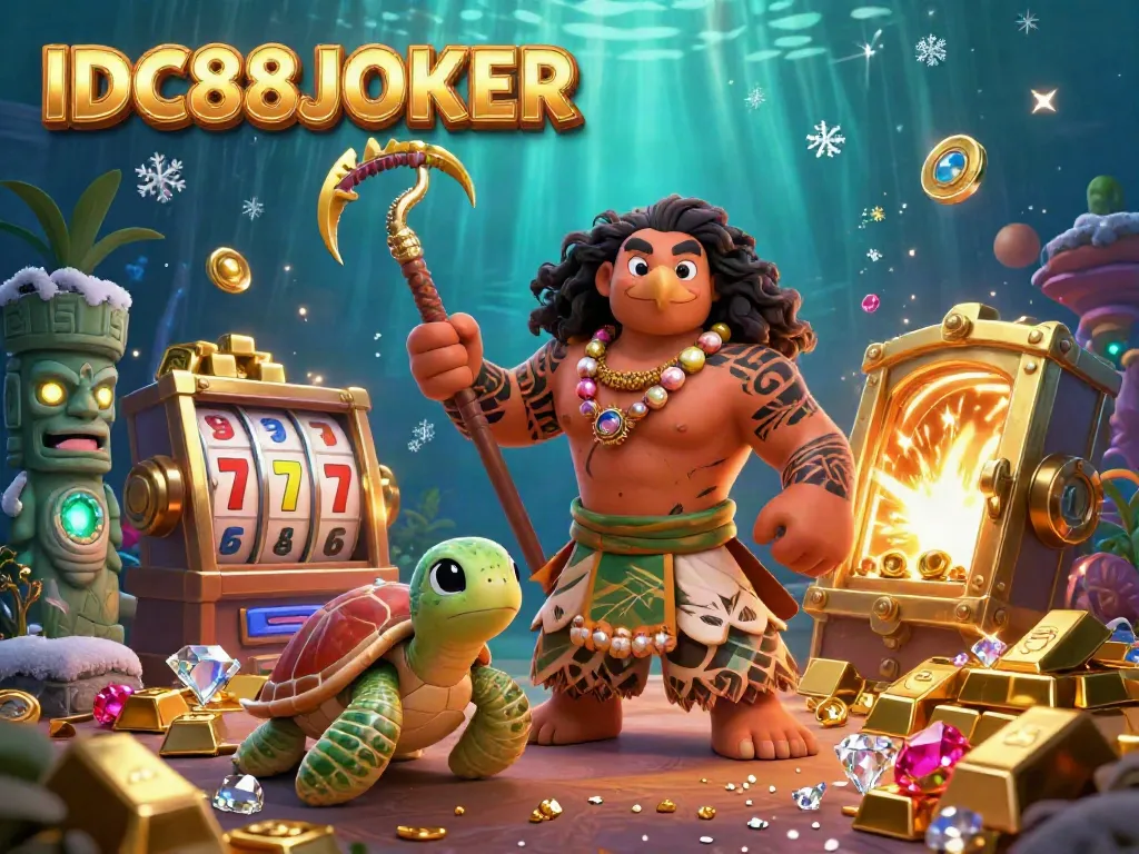 Experience game excitement at IDC88JOKER with a vibrant casino illustration featuring immersive elements.