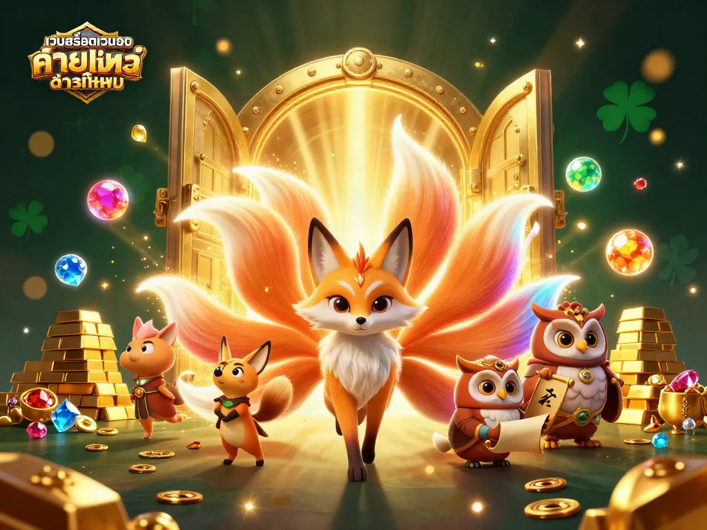 เว็บสล็อตเว็บตรง ค่ายใหญ่ ต่างประเทศ นำเสนอการแสดงของวิญญาณ fox ที่มีเก้าหางสวยงาม