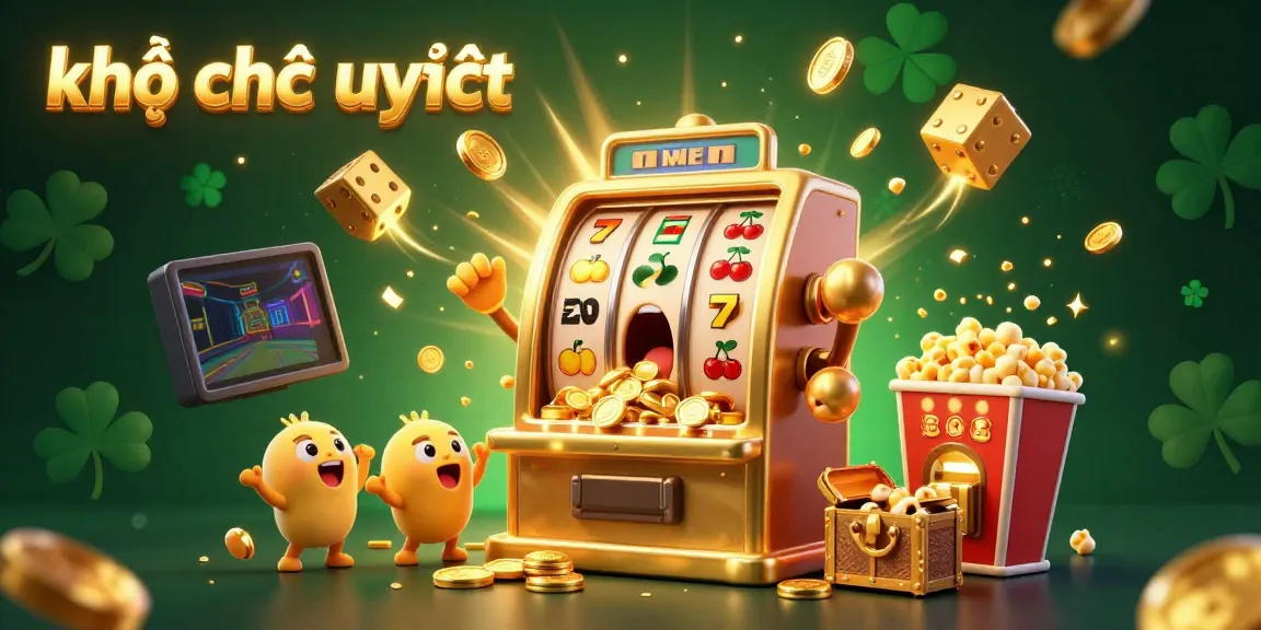 Experience the thrill of khóa học uy tín with our exciting casino-themed illustration featuring a jackpot-winning slot machine.