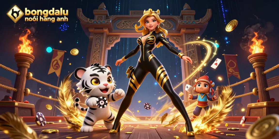 Experience the thrilling action of bongdalu ngoại hạng anh with a dynamic gambling-themed scene featuring essential gaming elements.