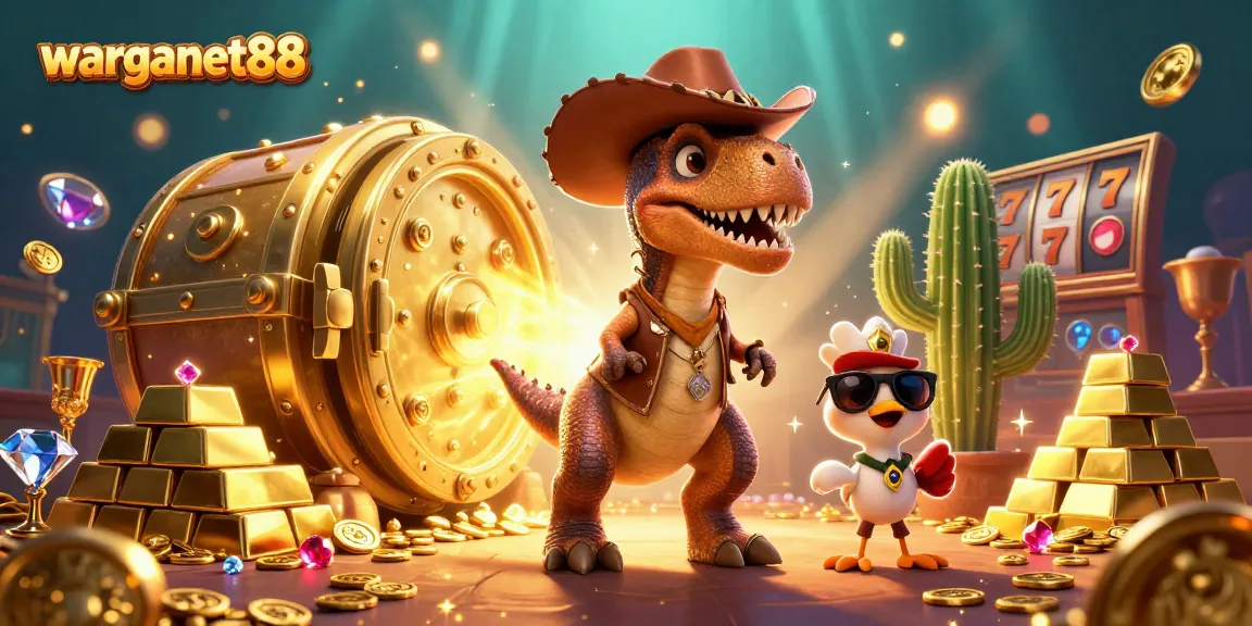 warganet88 showcases vibrant 3D casino action with characters and slot elements for immersive gaming.