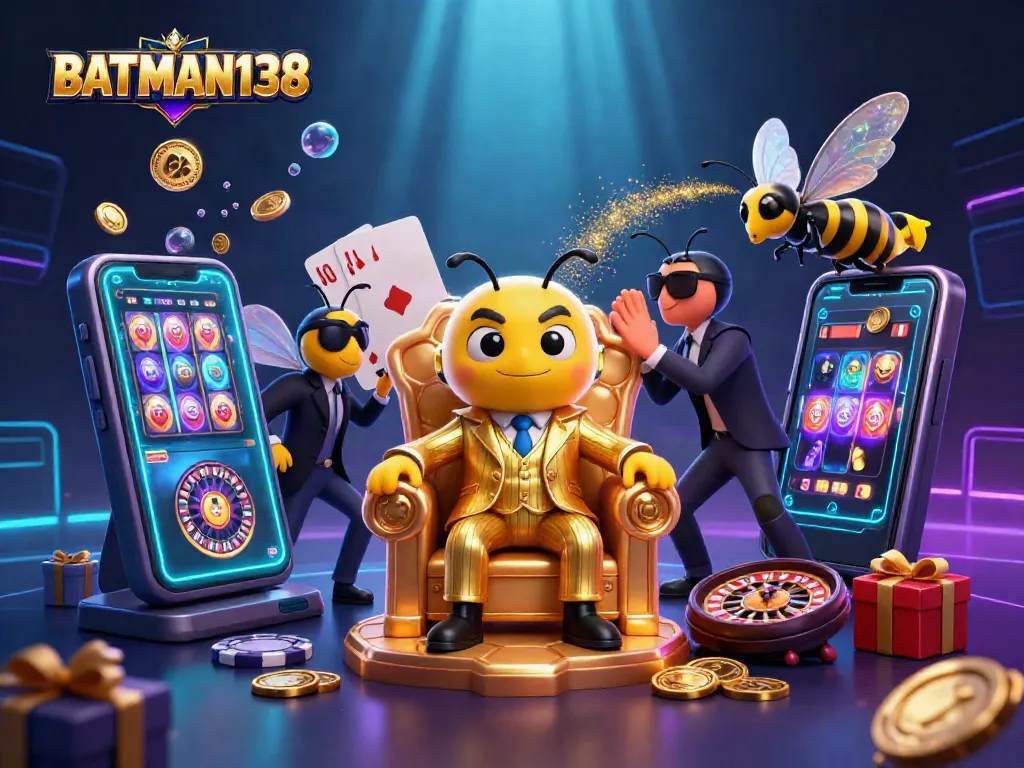 Experience thrilling gameplay at BATMAN138 with vibrant casino elements and dynamic character scene.