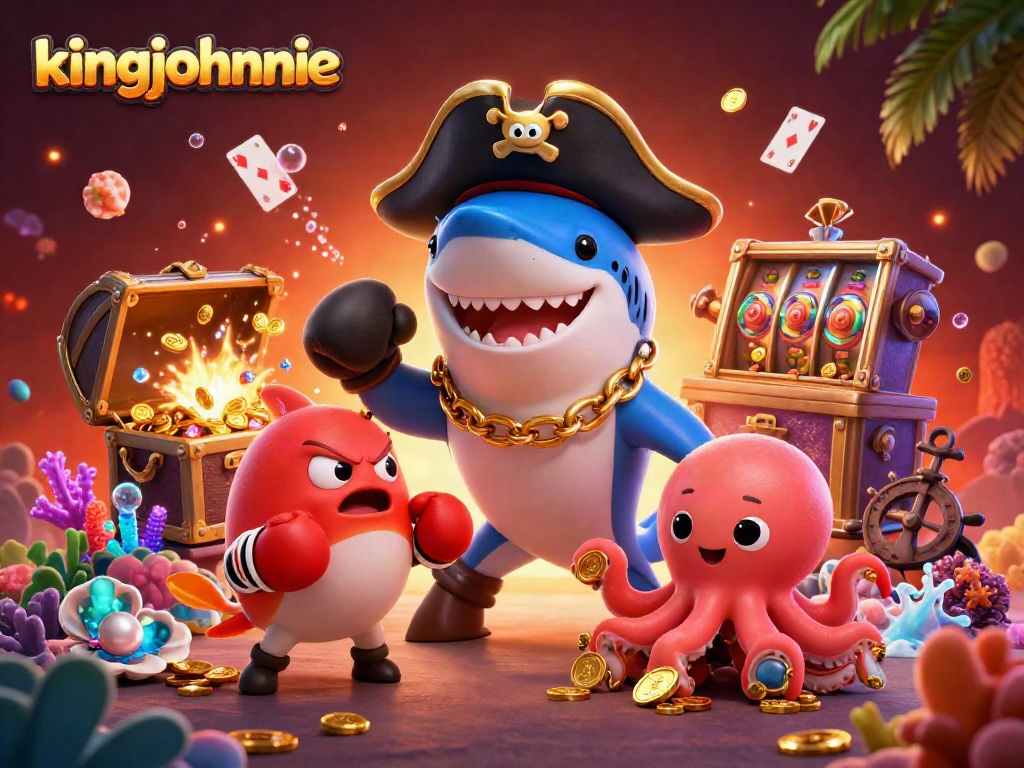 Experience thrilling wins at kingjohnnie's vibrant online casino with exciting pirate-themed characters and treasure