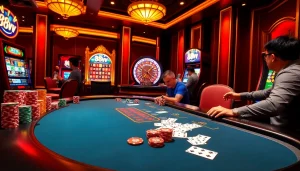 Experience thrilling gameplay at 88vv casino with vibrant tables and exciting gambling action.