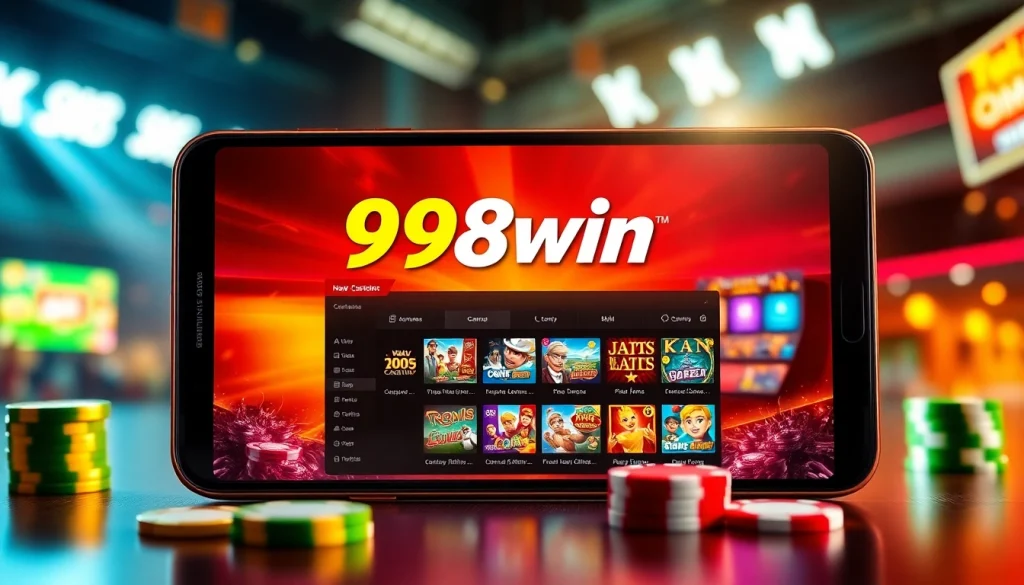 Exciting gaming interface of 98win showcasing vibrant online casino games.