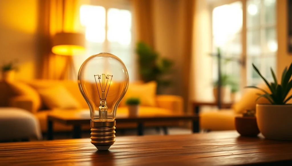 Understand what is an a19 light bulb with a beautifully lit sample in a cozy home environment.