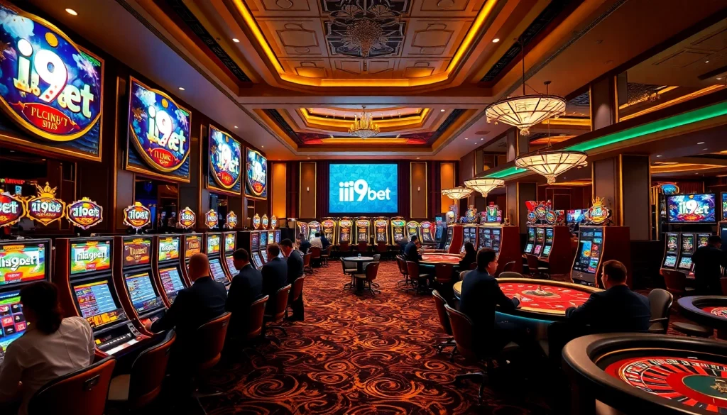 Experience high-stakes excitement at i9bet casinos featuring vibrant slot machines and dynamic gaming.