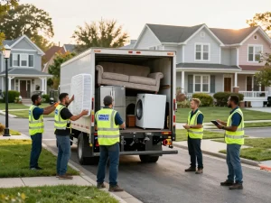 Efficient junk removal services handling furniture and appliances in New Jersey neighborhood