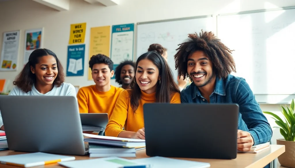 Students engaged in remote exam help session, collaborating and focusing on their studies.